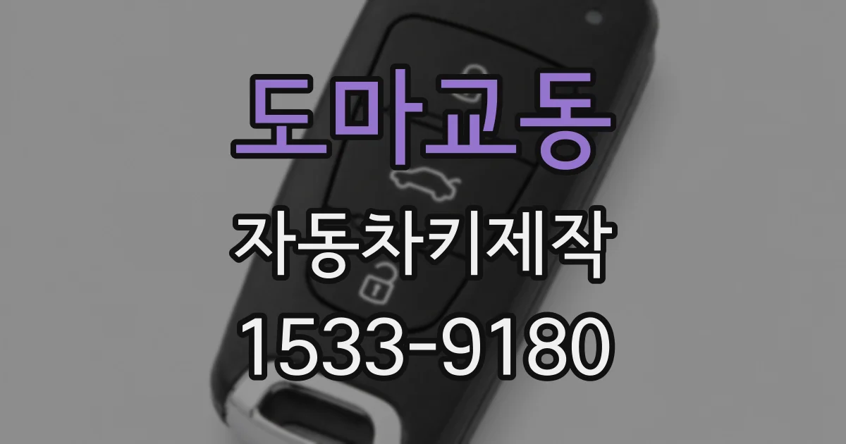 도마교동 자동차키제작