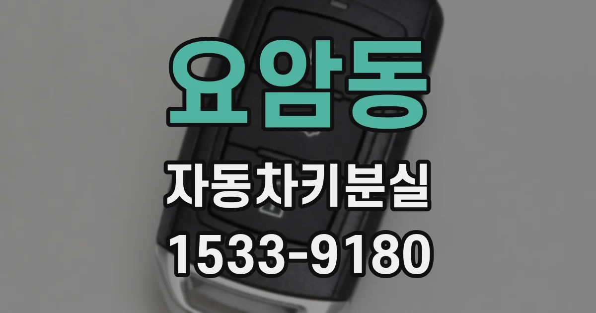 요암동 자동차키분실