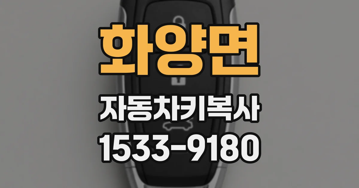 화양면 자동차키복사
