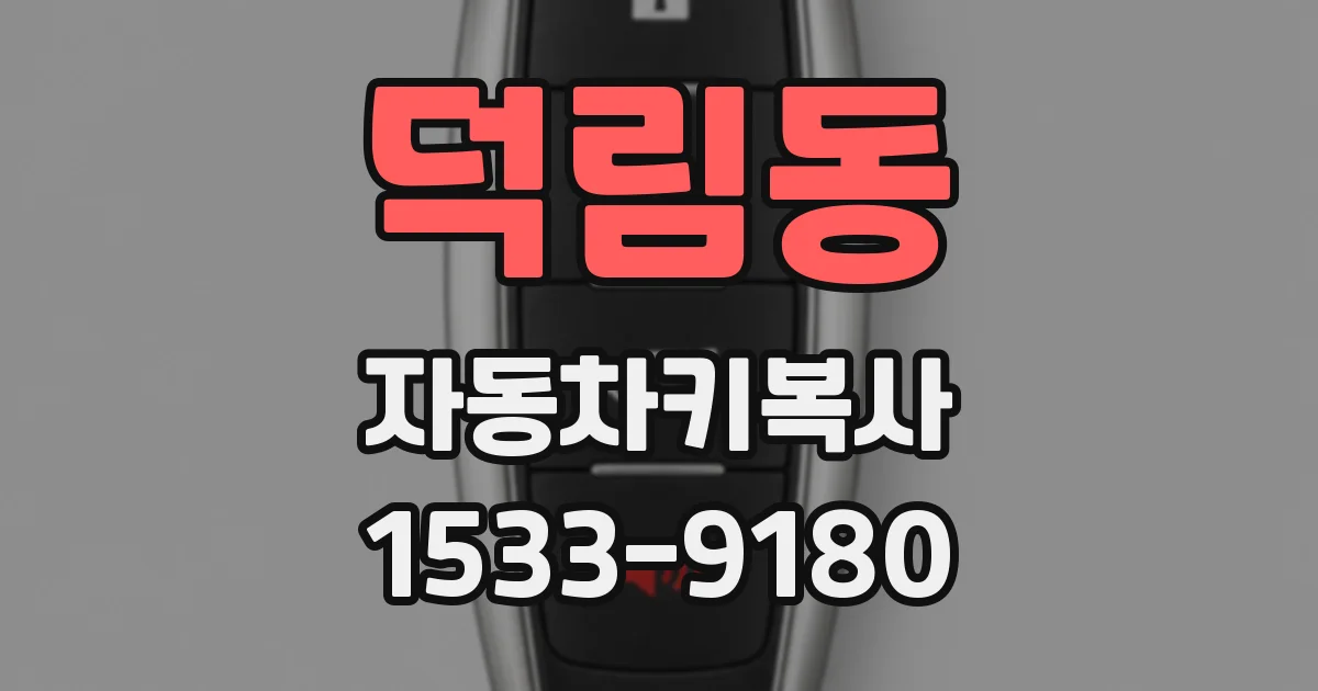 덕림동 자동차키복사