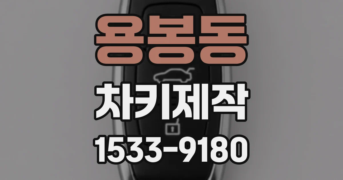 용봉동 차키제작