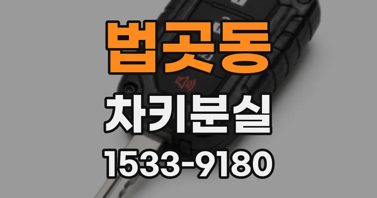 법곳동 차키분실
