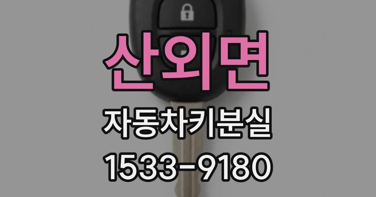 산외면 자동차키분실
