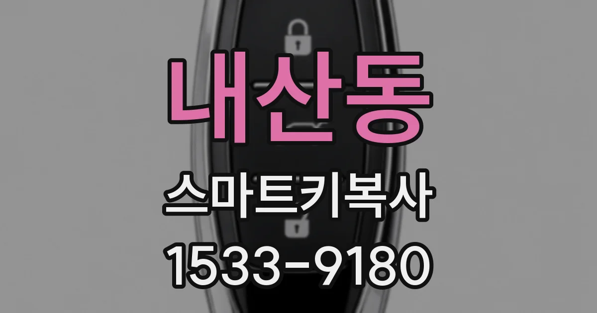 내산동 스마트키복사