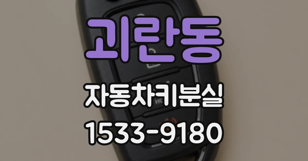 괴란동 자동차키분실