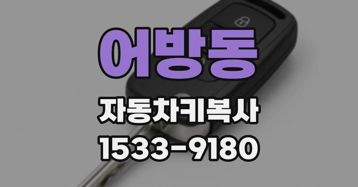 어방동 자동차키복사