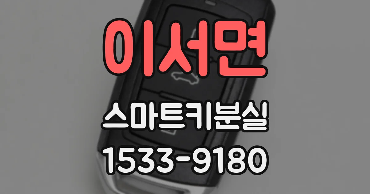 이서면 스마트키분실