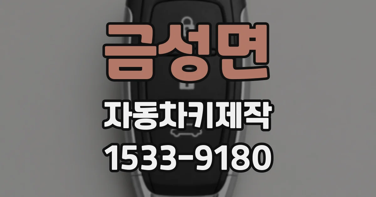 금성면 자동차키제작