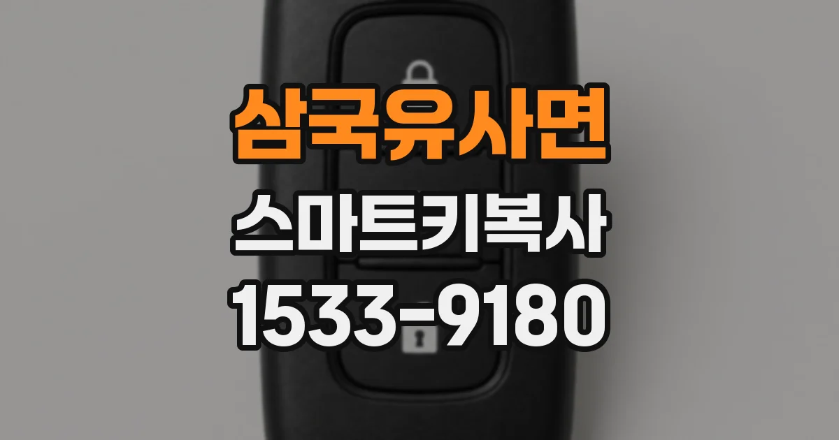 삼국유사면 스마트키복사