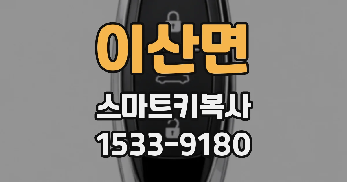 이산면 스마트키복사