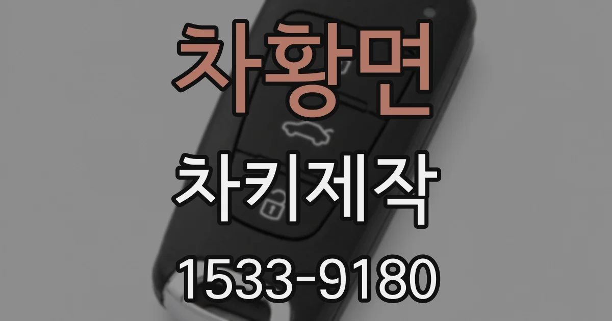 차황면 차키제작