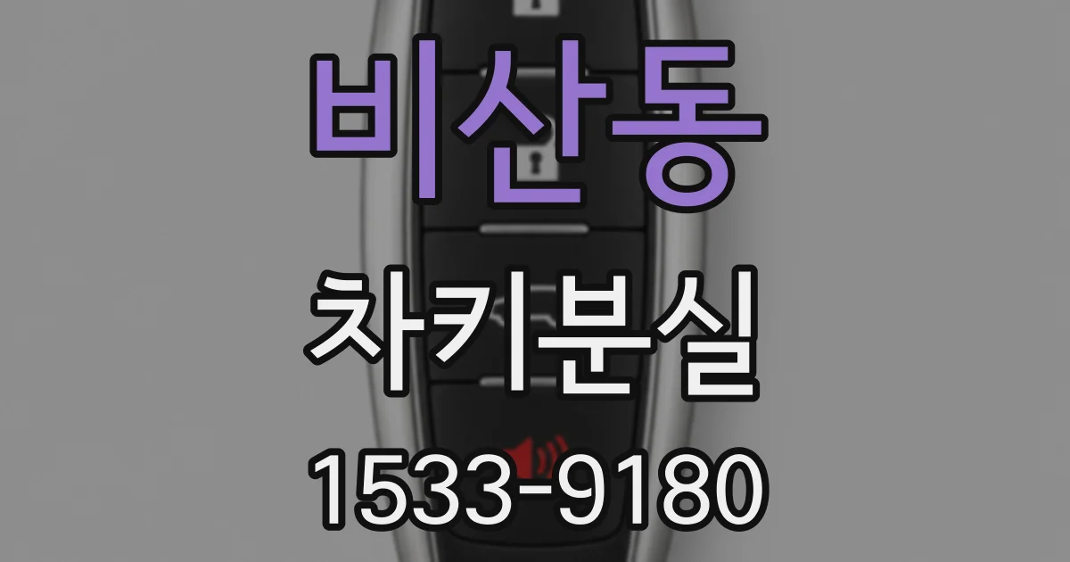 비산동 차키분실