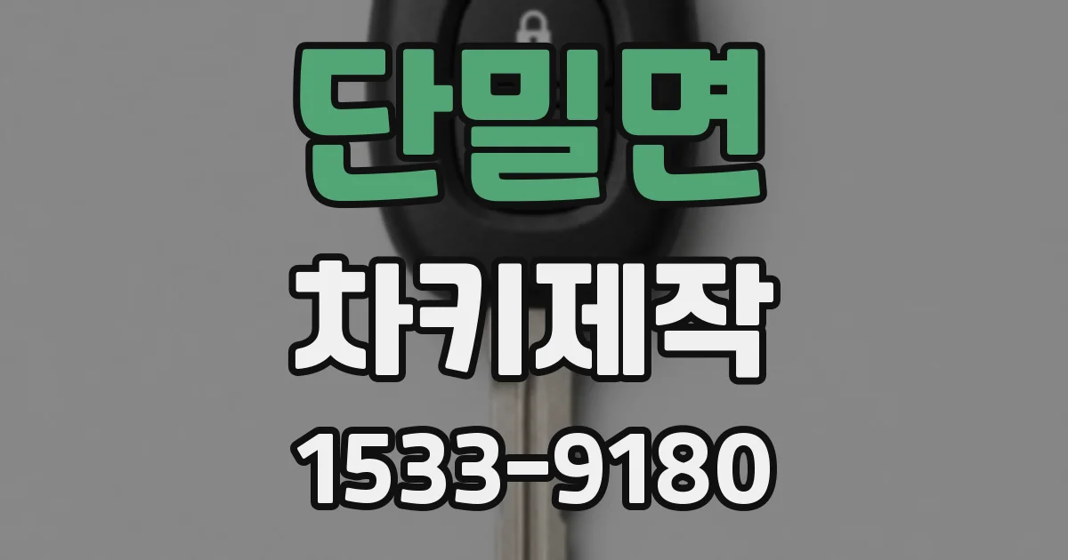 단밀면 차키제작