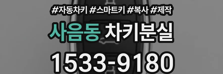사음동 차키분실