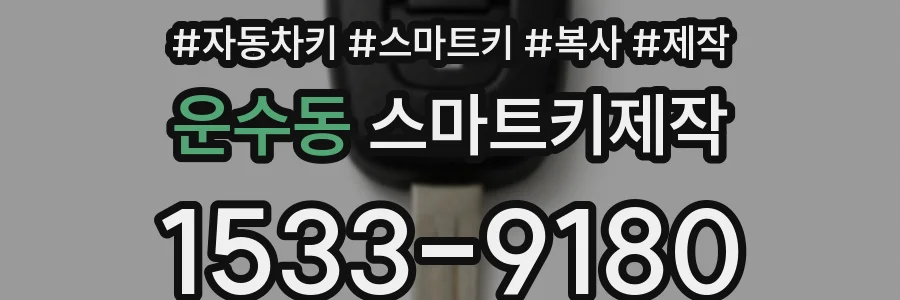 운수동 스마트키제작