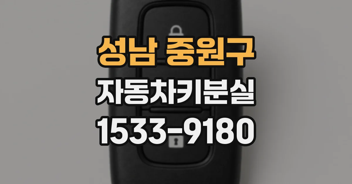 성남 중원구 자동차키분실