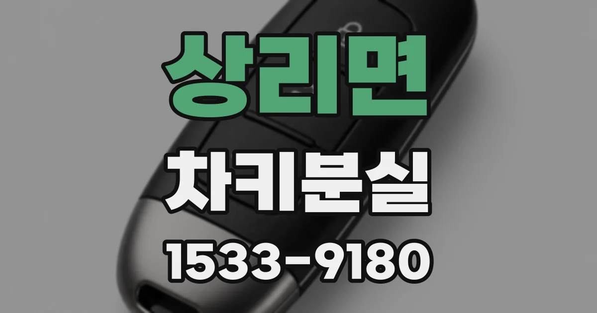 상리면 차키분실