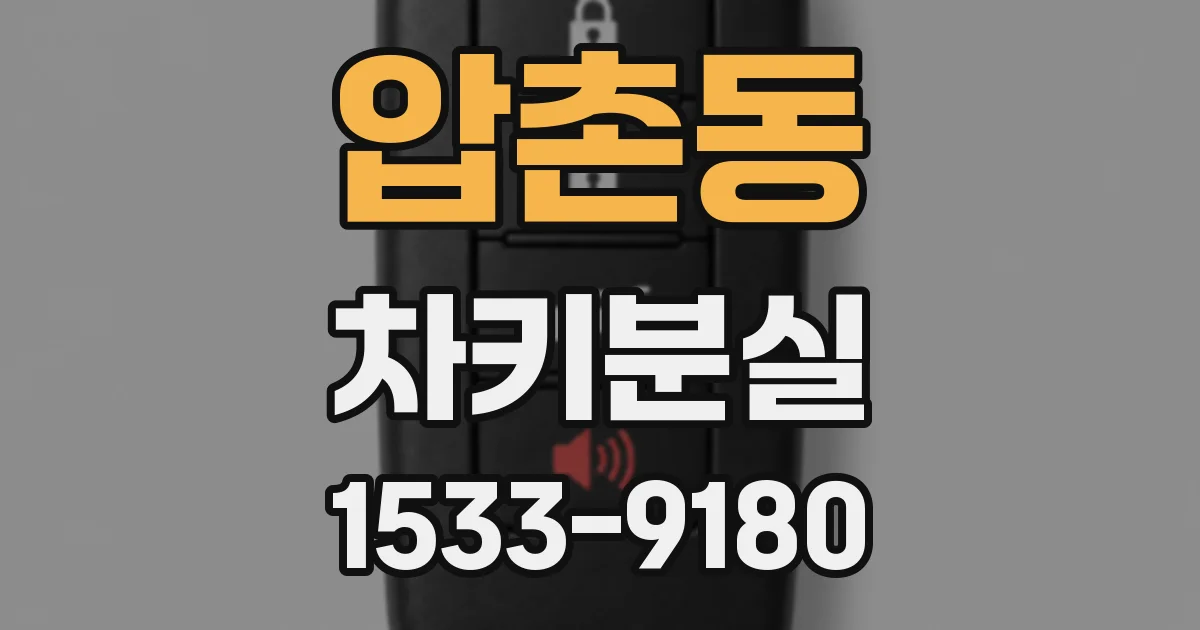 압촌동 차키분실
