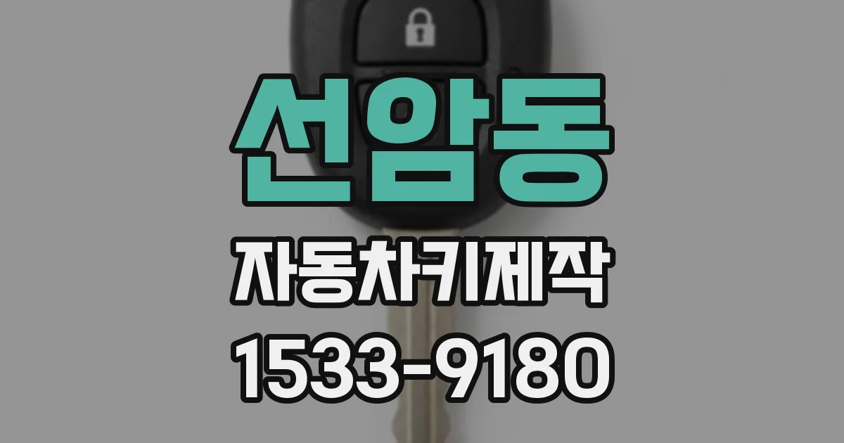 선암동 자동차키제작
