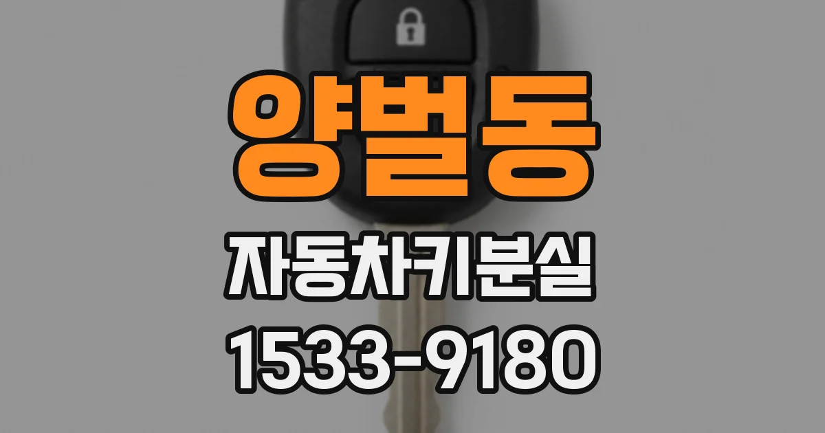 양벌동 자동차키분실