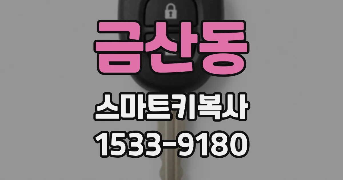 금산동 스마트키복사