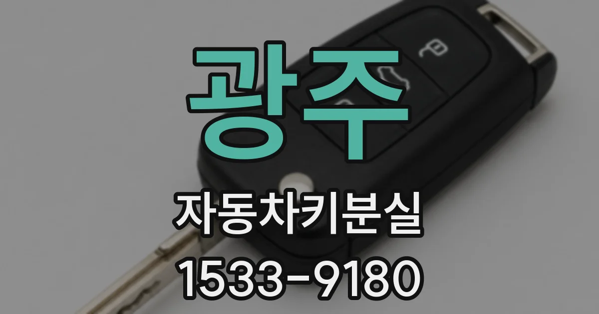 광주 자동차키분실