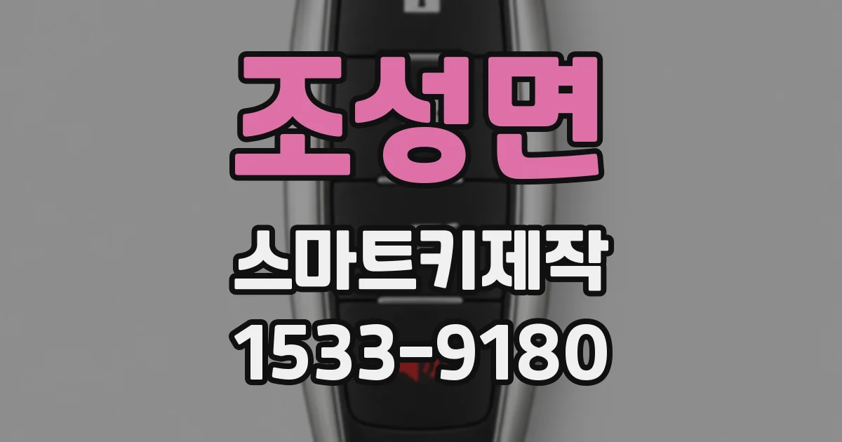 조성면 스마트키제작