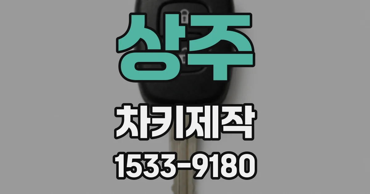 상주 차키제작