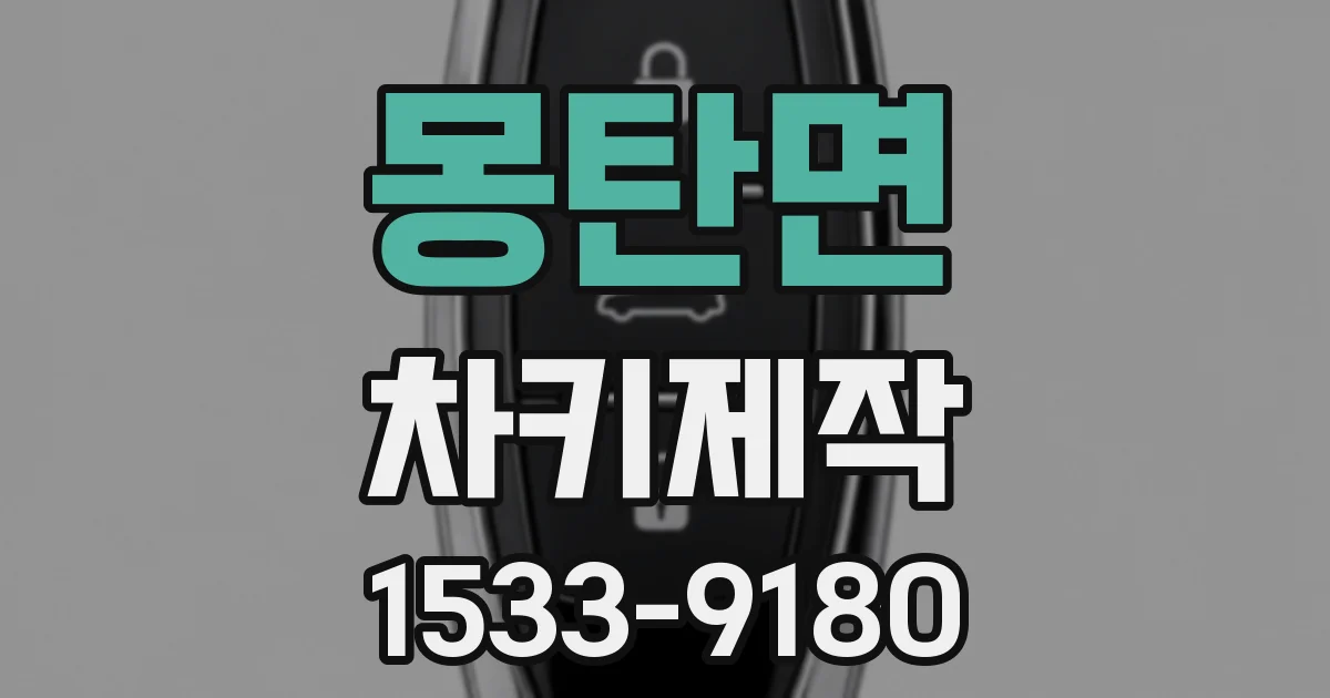 몽탄면 차키제작