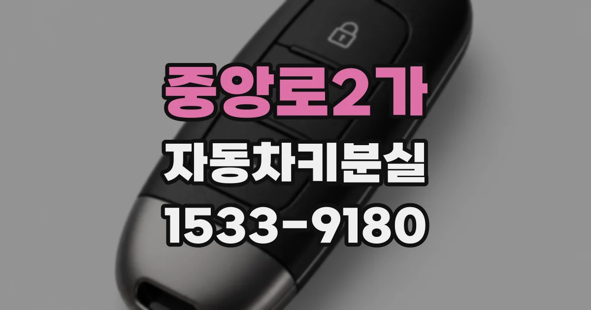 중앙로2가 자동차키분실