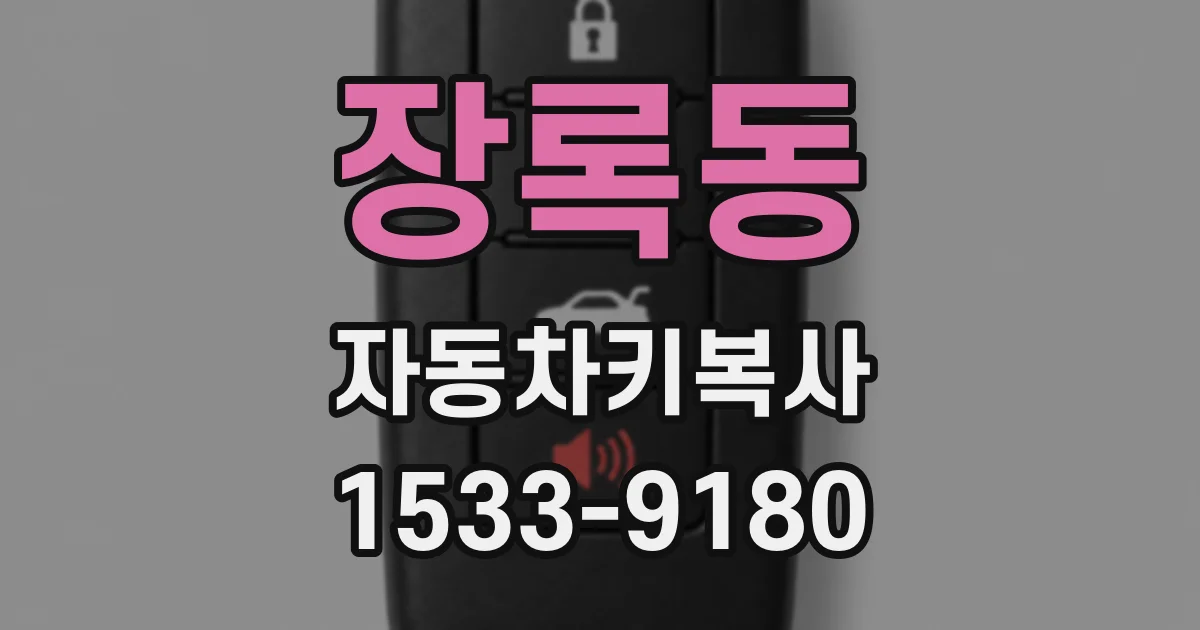 장록동 자동차키복사