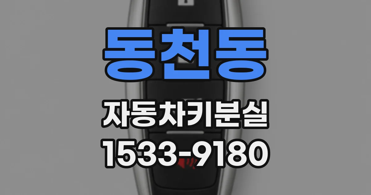 동천동 자동차키분실