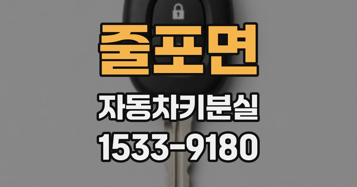 줄포면 자동차키분실