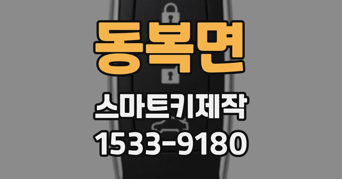 동복면 스마트키제작