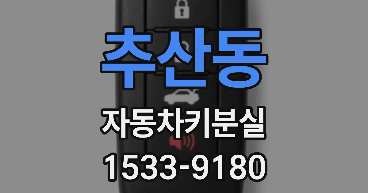 추산동 자동차키분실