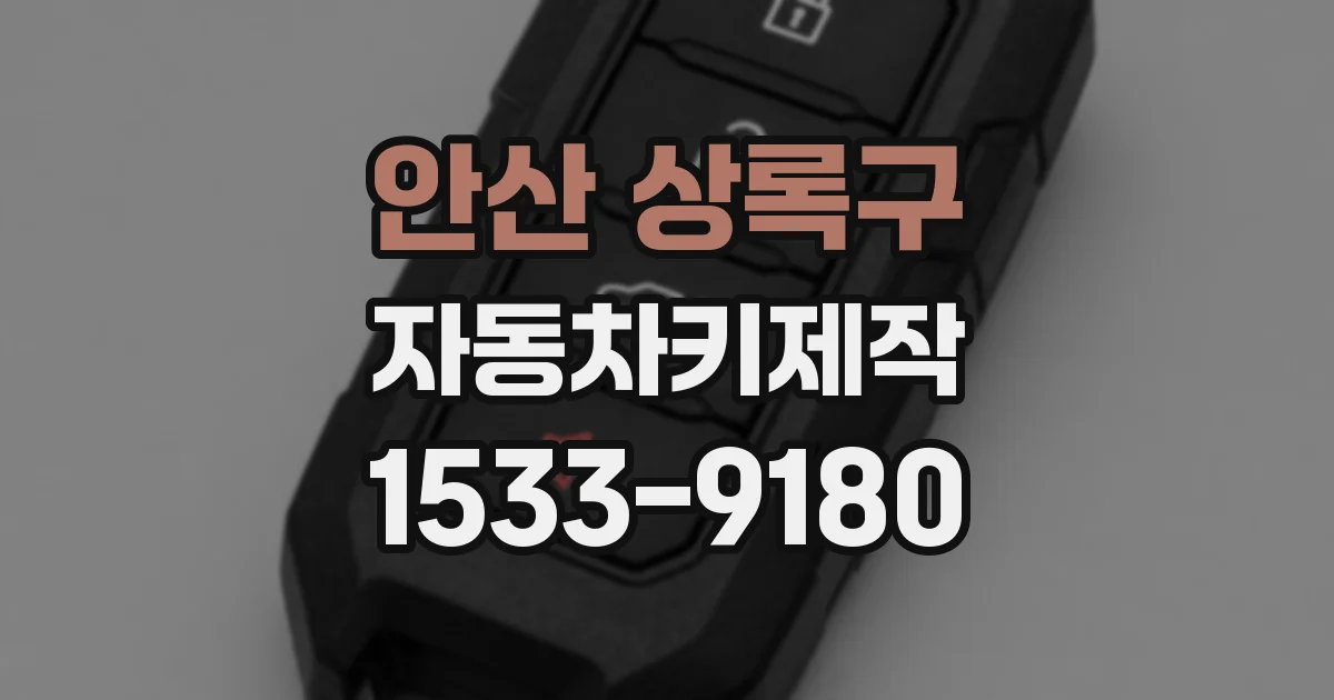 안산 상록구 자동차키제작