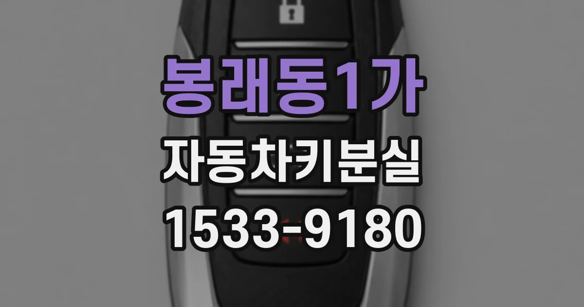 봉래동1가 자동차키분실