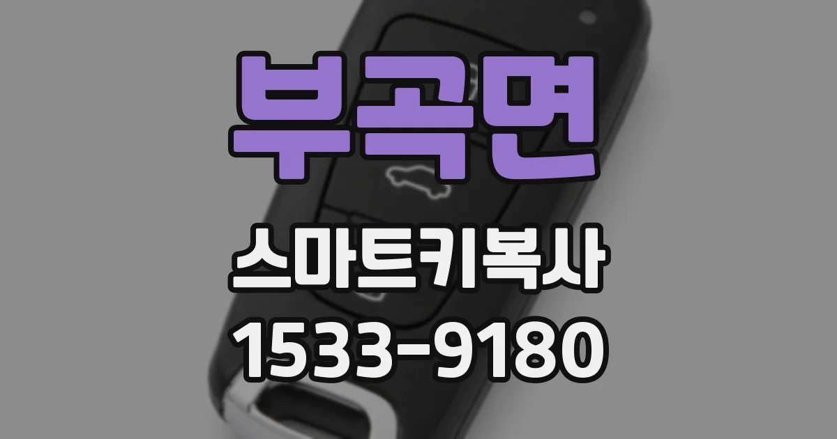 부곡면 스마트키복사