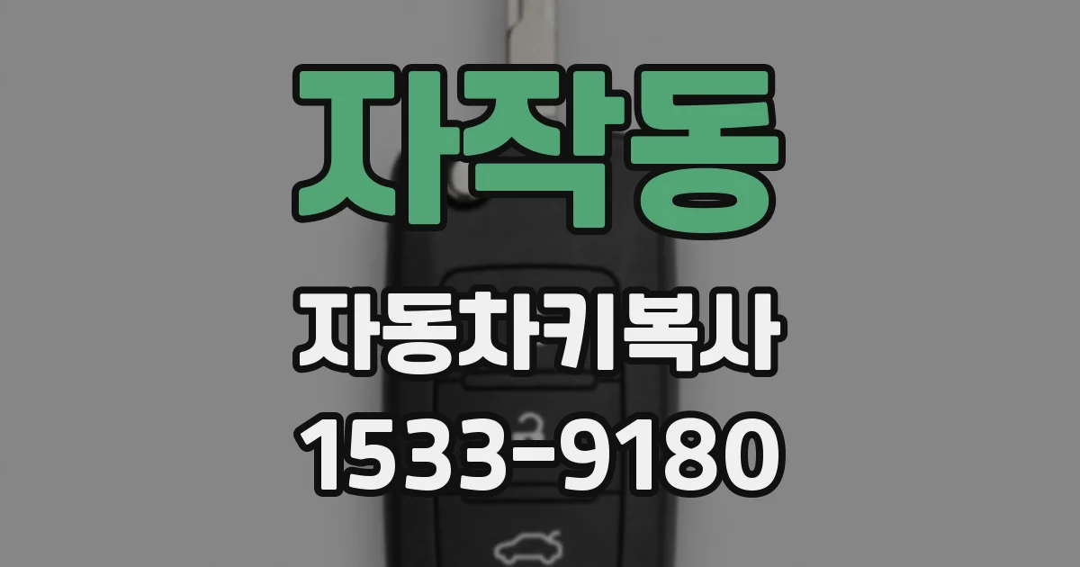 자작동 자동차키복사