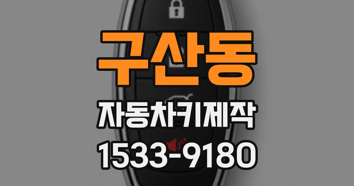 구산동 자동차키제작