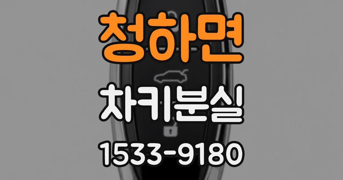 청하면 차키분실