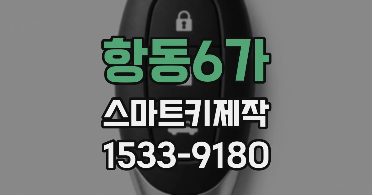 항동6가 스마트키제작