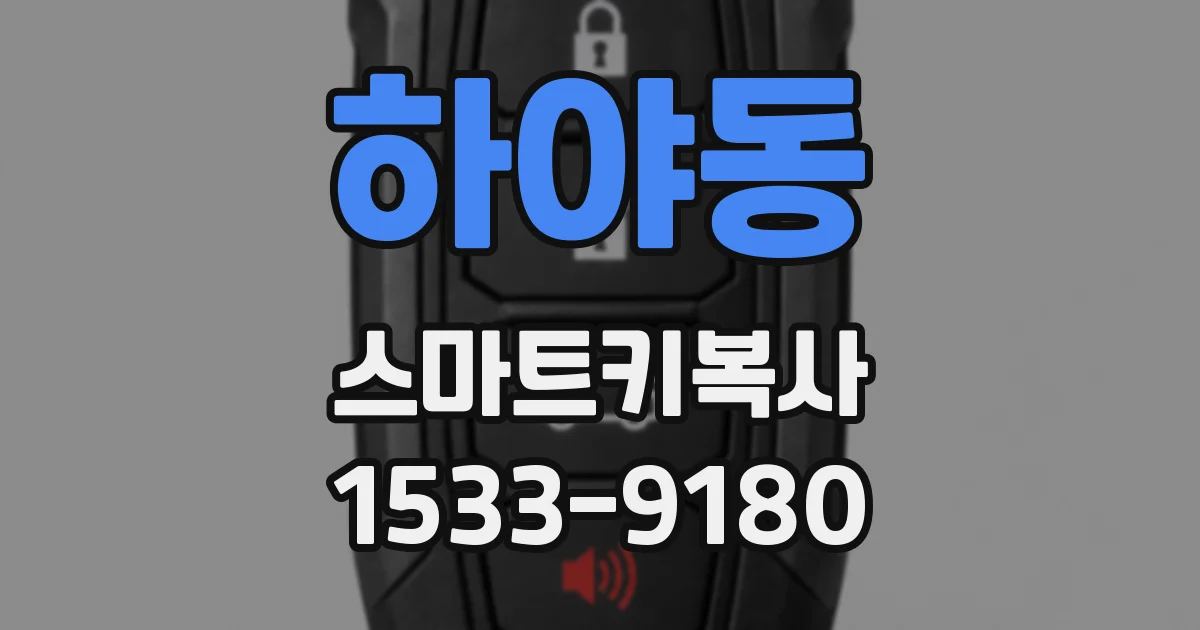 하야동 스마트키복사