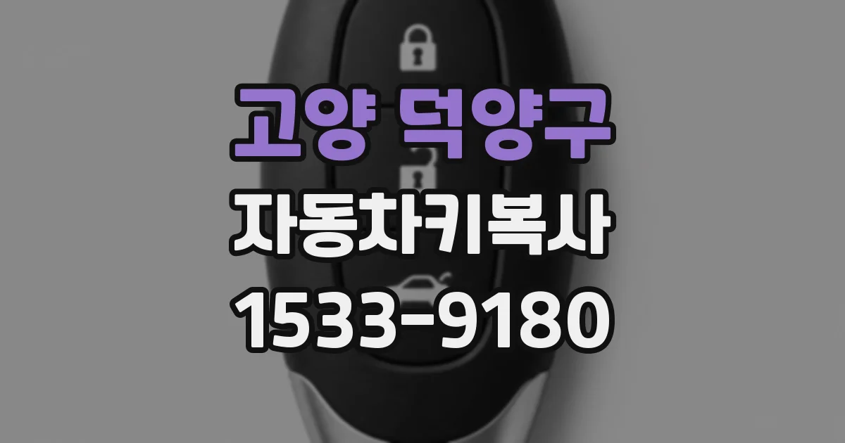 고양 덕양구 자동차키복사