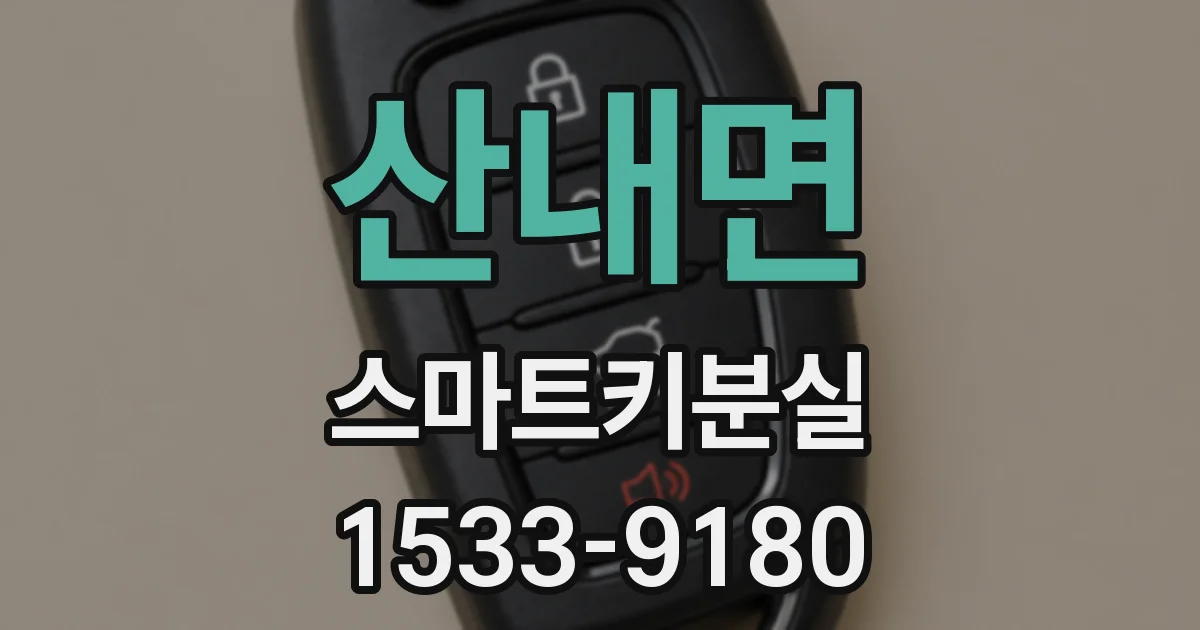 산내면 스마트키분실