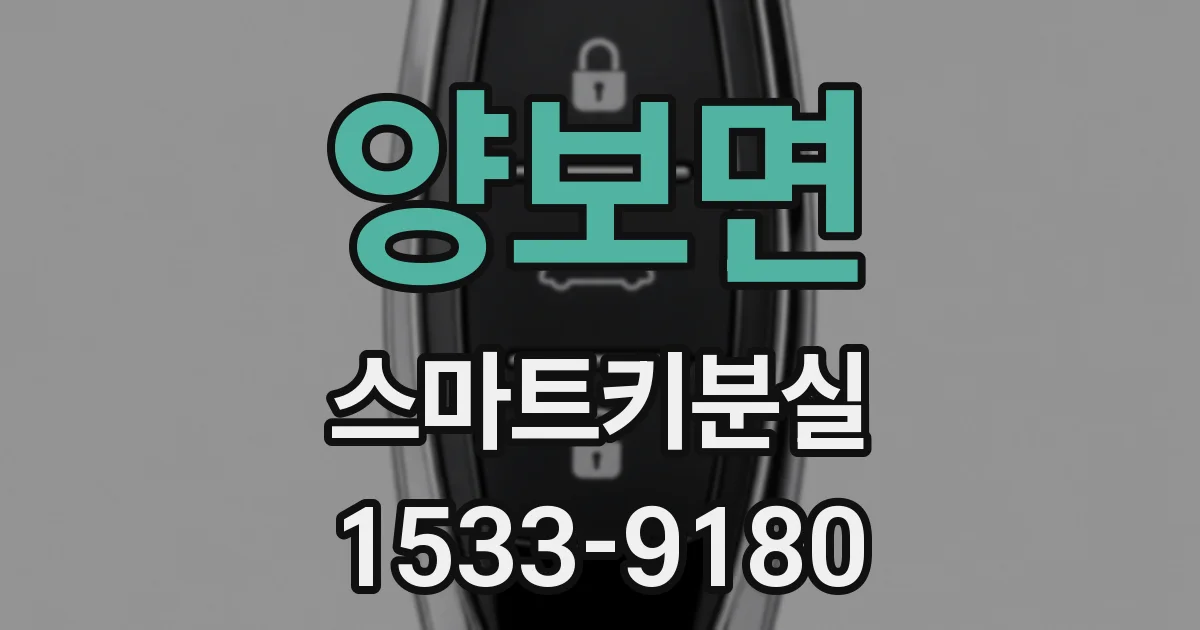 양보면 스마트키분실
