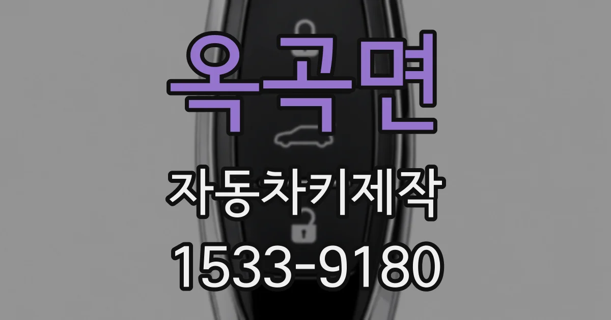 옥곡면 자동차키제작