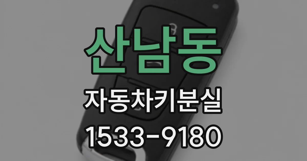 산남동 자동차키분실