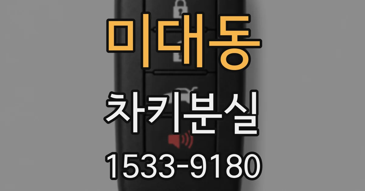 미대동 차키분실