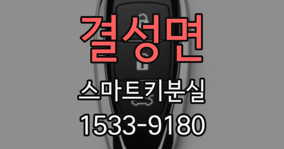 결성면 스마트키분실